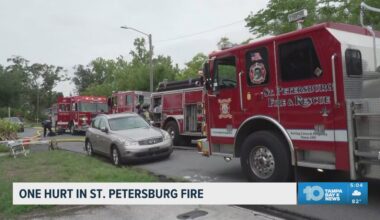 One person hospitalized after fire in St. Petersburg