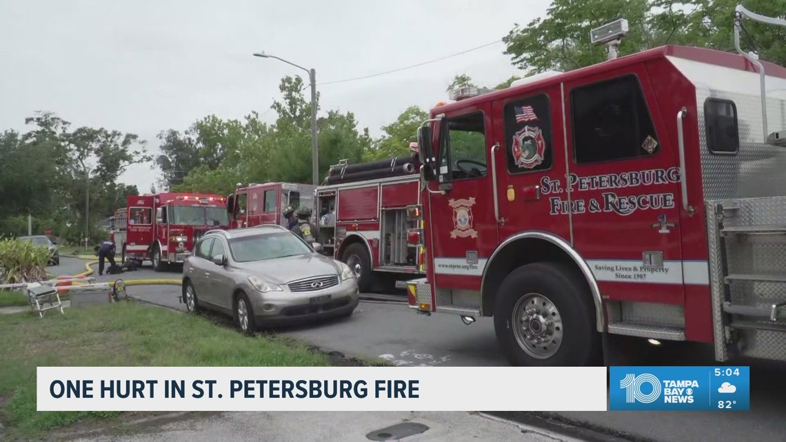 One person hospitalized after fire in St. Petersburg
