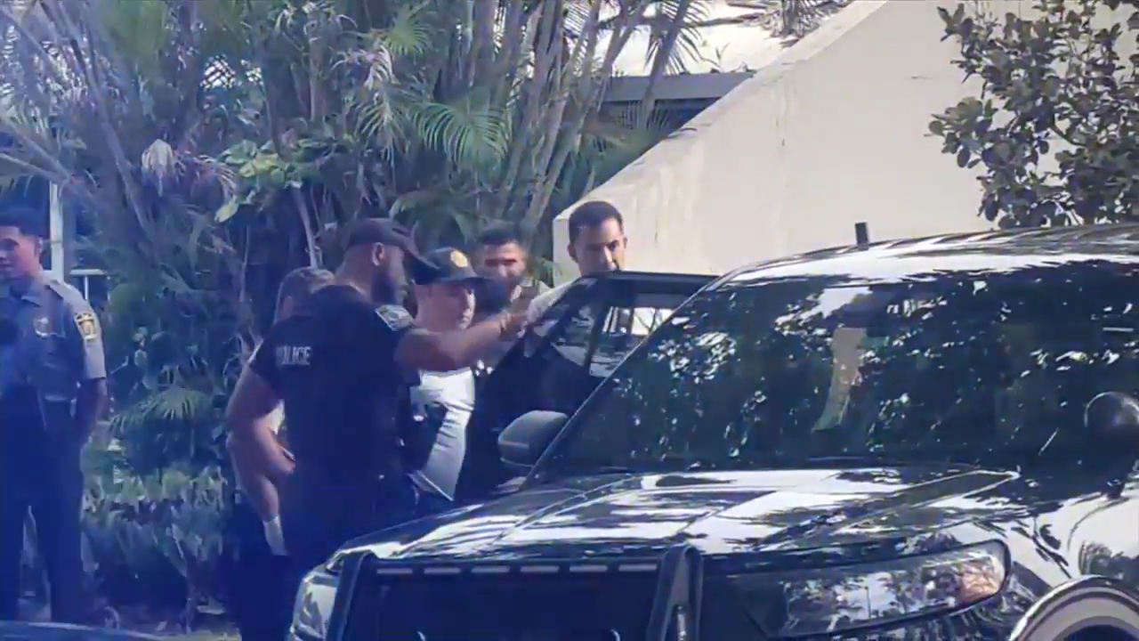 Witnesses speak out after police pursuit ends with man jumping into lake before being apprehended in Miami Lakes - WSVN 7News | Miami News, Weather, Sports