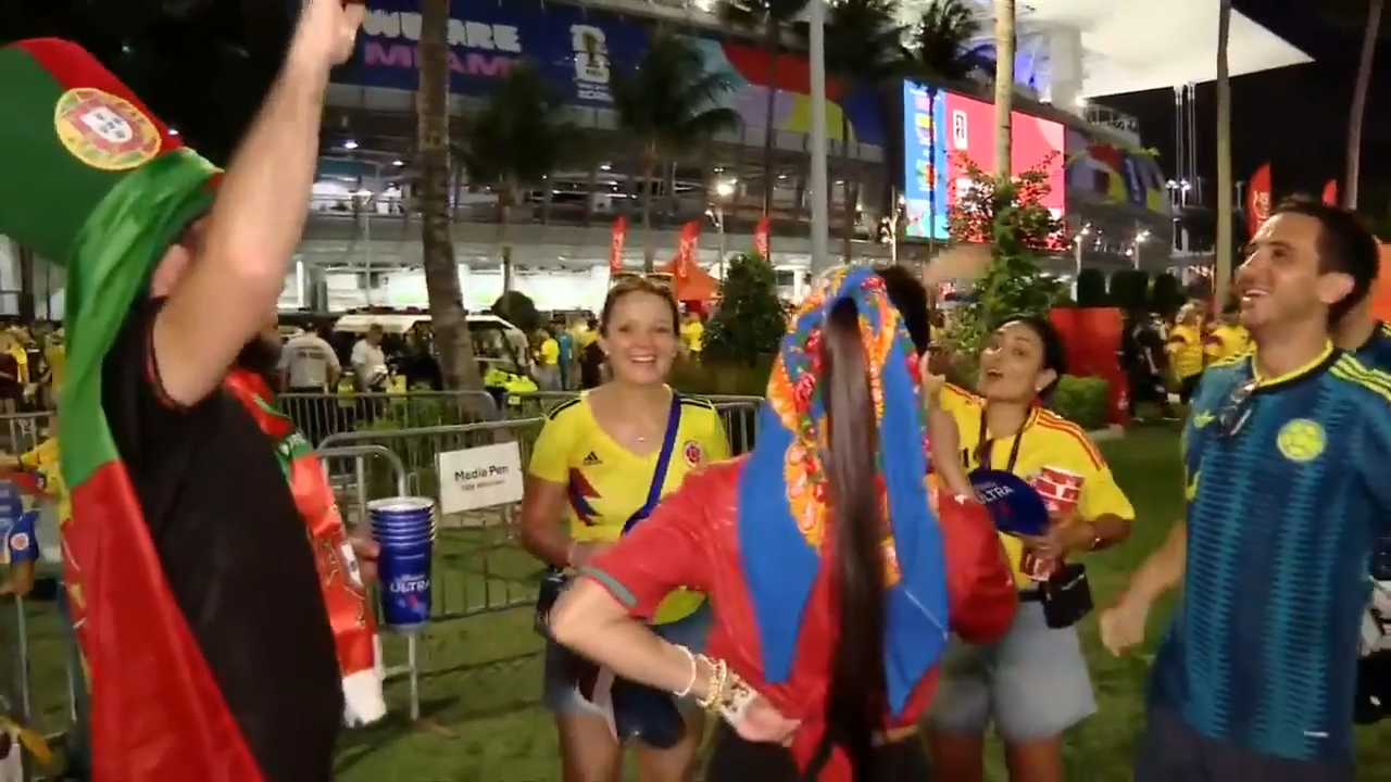 Miami Stadium roars with soccer fans as Colombia vs. Portugal World Cup match ends in a 0-0 draw - WSVN 7News | Miami News, Weather, Sports