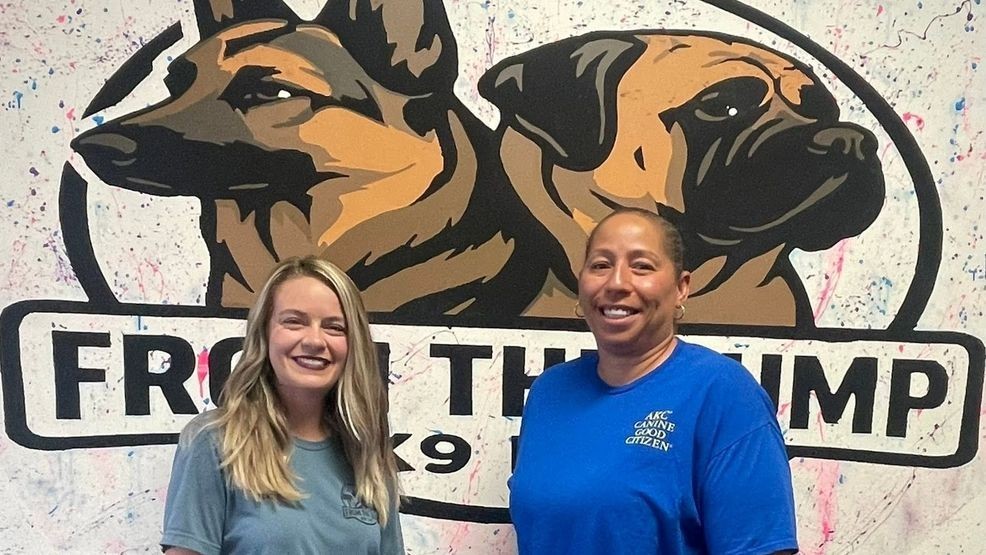 {p}From The Jump K9 LLC is co-owned by Brittany Clark and Kim Sheffield.{/p}{p}The two met while working together at PetSmart.{/p}{p}They later decided to combine their love for dogs and start a progressive training business for owners with varying schedules.{/p}{p}They are pictured with client Halo.{/p}