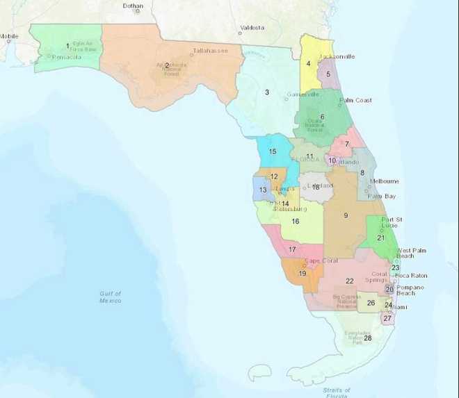 The new 28 U.S. House districts in Florida the new 28 u.s. house districts in florida