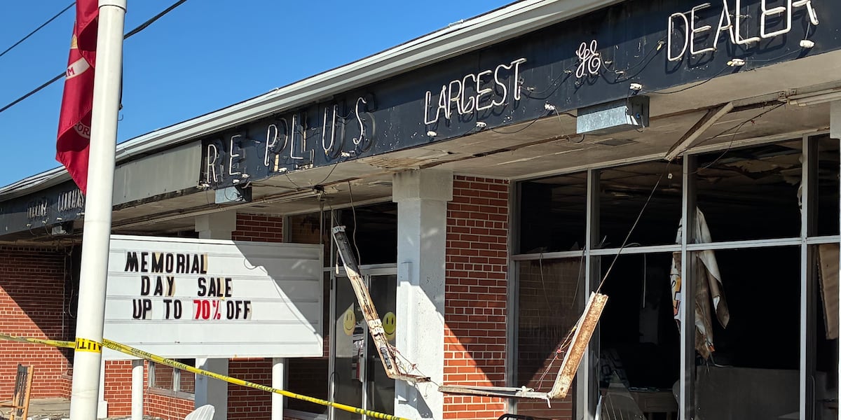 Jacksonville furniture store declared total loss after fire, cleanup underway