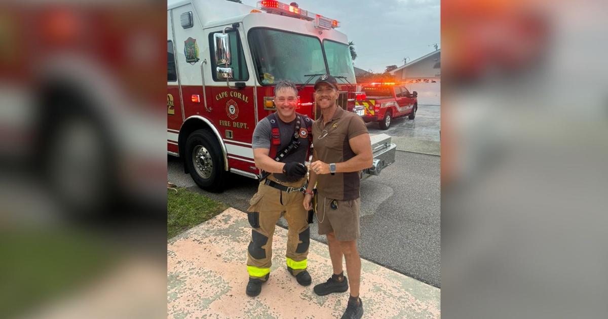 Delivery driver saves Cape Coral resident trapped in house fire | Lee County