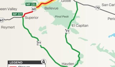 Full closure scheduled on US 60 between Superior and Miami June 9-11 | News