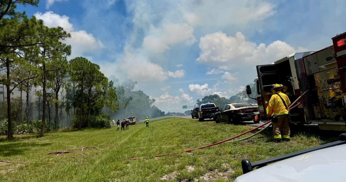 Martin County Fire Rescue extinguishes I-95 brush fire in Palm City | Martin County