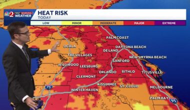 Humidity sends heat index climbing across Central Florida