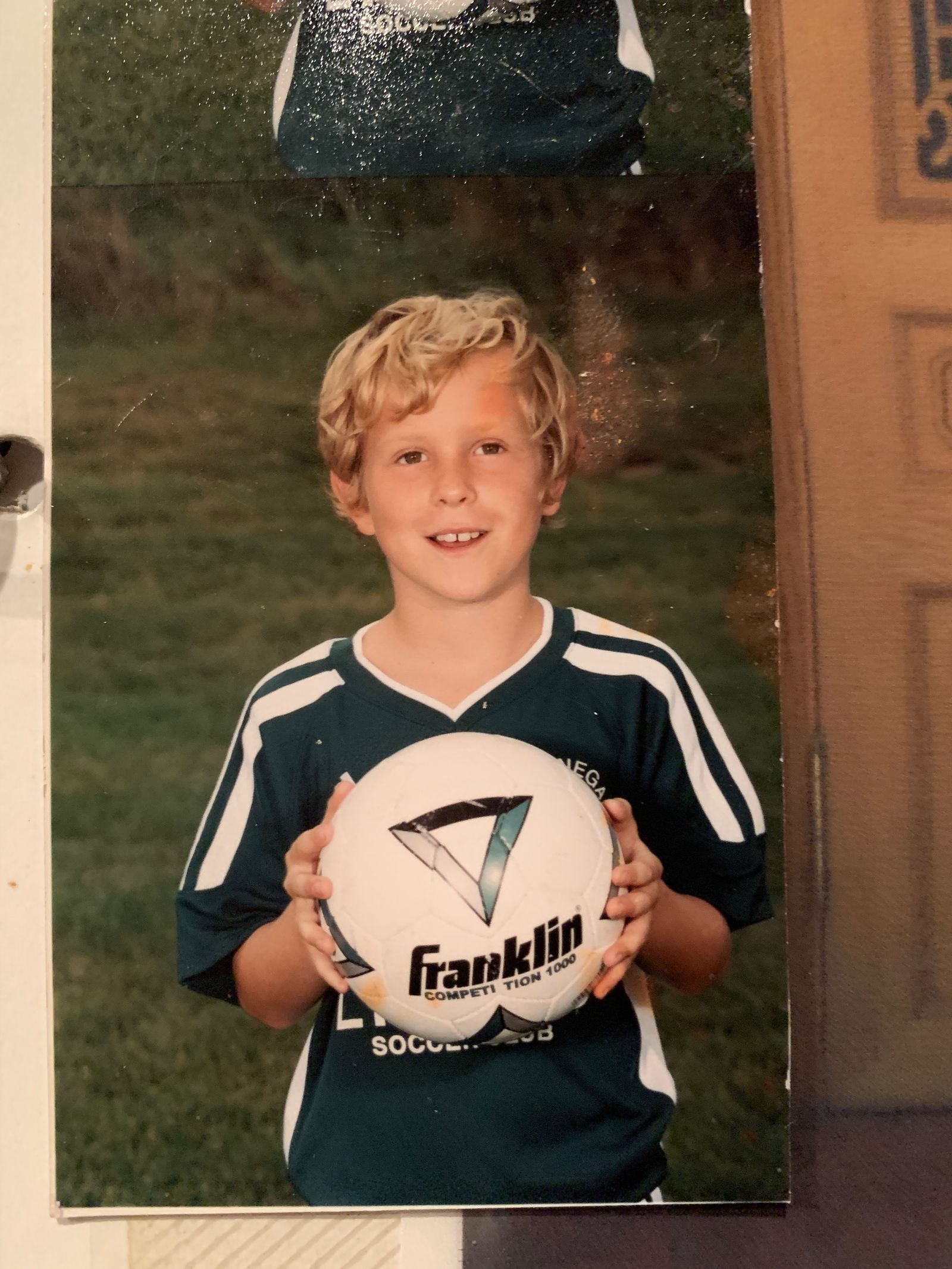 Image may contain Christiane Collange Ball Clothing Football Soccer Soccer Ball Sport TShirt Face Head and Person