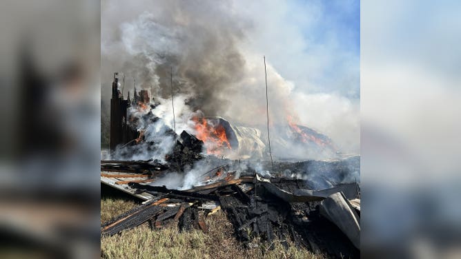 Burned down honey facility in Florida.