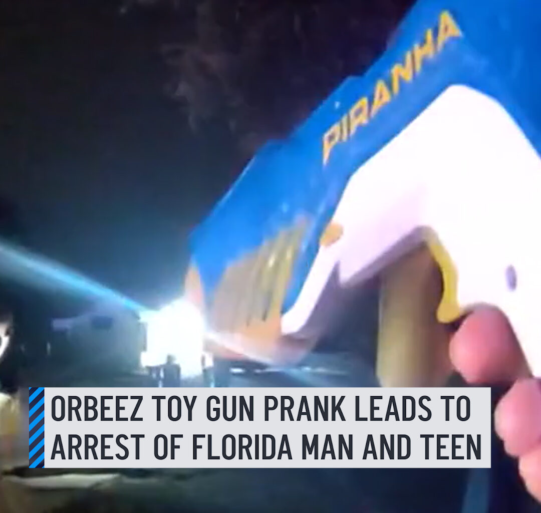 What started as a prank among juveniles involving a toy gun led to the arrest of a man who threatened them with a real firearm in Port St. Lucie, police said. Police received a 911 call on Thursday night from a man who was a passenger in a car when he and his fianceé "heard something hitting their vehicle," according to an arrest report. More details of the arrest here: http://on.nbc6.com/KWWuNnb #police #florida #toygun