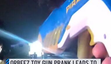What started as a prank among juveniles involving a toy gun led to the arrest of a man who threatened them with a real firearm in Port St. Lucie, police said. Police received a 911 call on Thursday night from a man who was a passenger in a car when he and his fianceé "heard something hitting their vehicle," according to an arrest report. More details of the arrest here: http://on.nbc6.com/KWWuNnb #police #florida #toygun