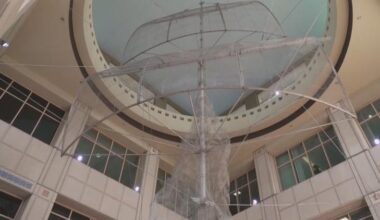 PHOTOS: Tampa Convention Center unveils 3 new art pieces, including a 62-foot-tall structure