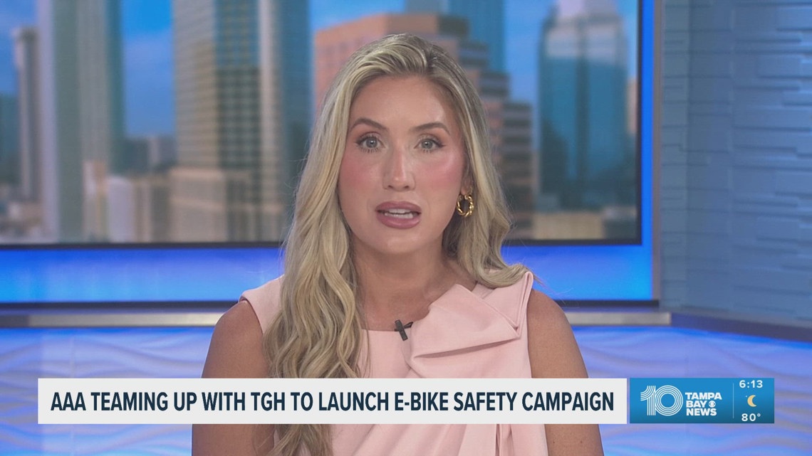AAA teaming up with Tampa General Hospital to launch E-Bike Safety Campaign
