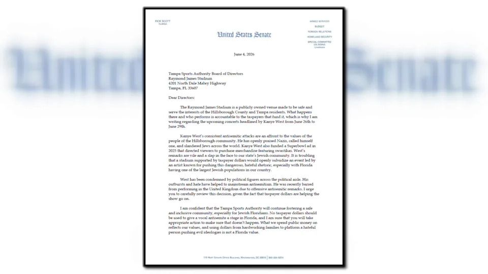 <div>Senator Rick Scott's letter to Tampa Sports Authority.</div>