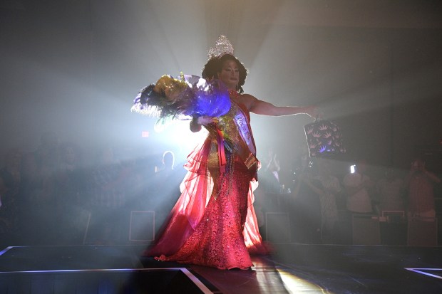 Miss GayDays 2018 winner Chantel Reshae walks on the runway after being crowned during the Miss GayDays 2018 pageant Friday, June 1, 2018 in Orlando, Fla. (Phelan M. Ebenhack for The Orlando Sentinel)