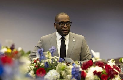 Shevrin Jones en el Capitolio de Florida, en Tallahassee, el 16 de enero.