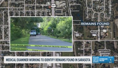A pair of human remains was found in the Tampa Bay Area on Monday