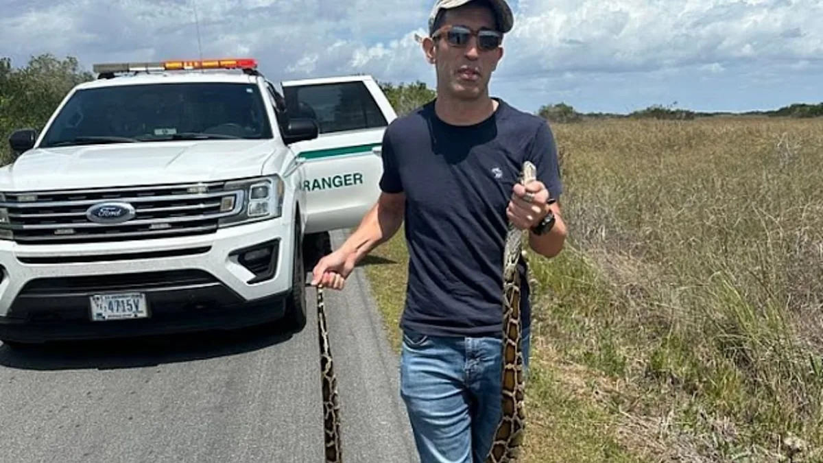 Florida Cyclist Who Took on an Invasive Python Ended up With a $180 Citation for His Troubles