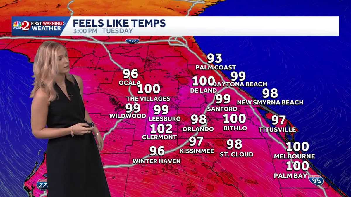 Hot and humid as storms are ushered across Central Florida later today