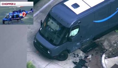 Deputies investigate possible crash involving Amazon truck in downtown Orlando