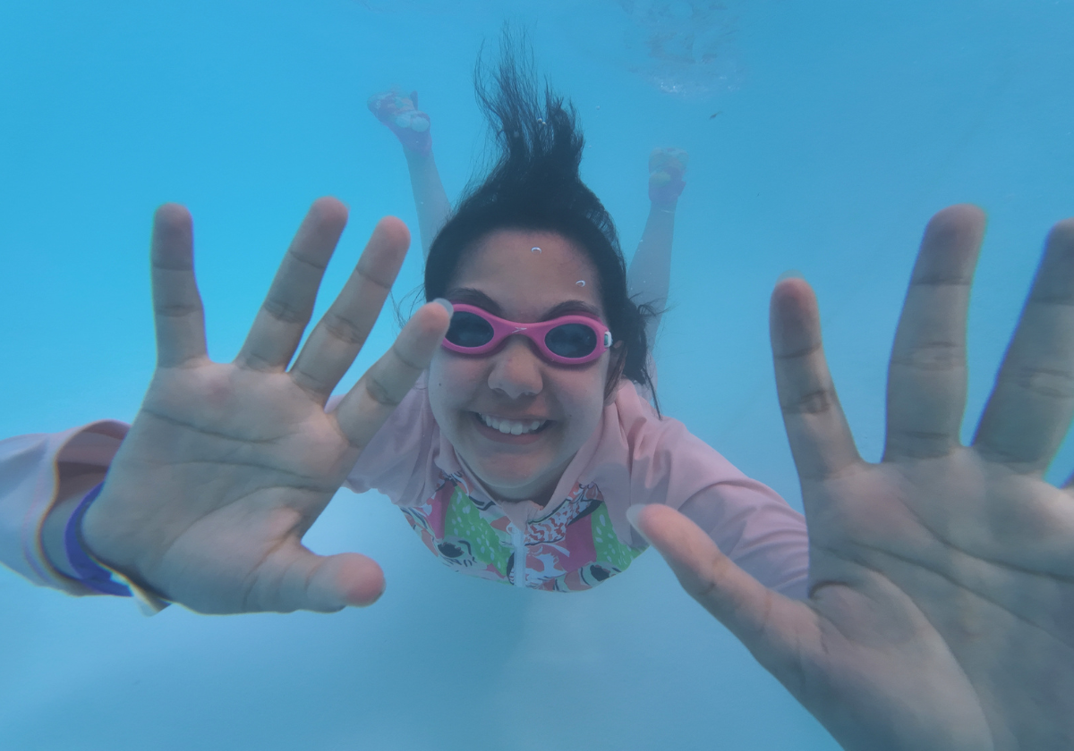 Girl swimming at Island H2O Water Park in Central Florida