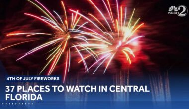 Fourth of July fireworks in Orlando, Central Florida 2026