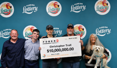 Florida man claims $10 million Powerball prize
