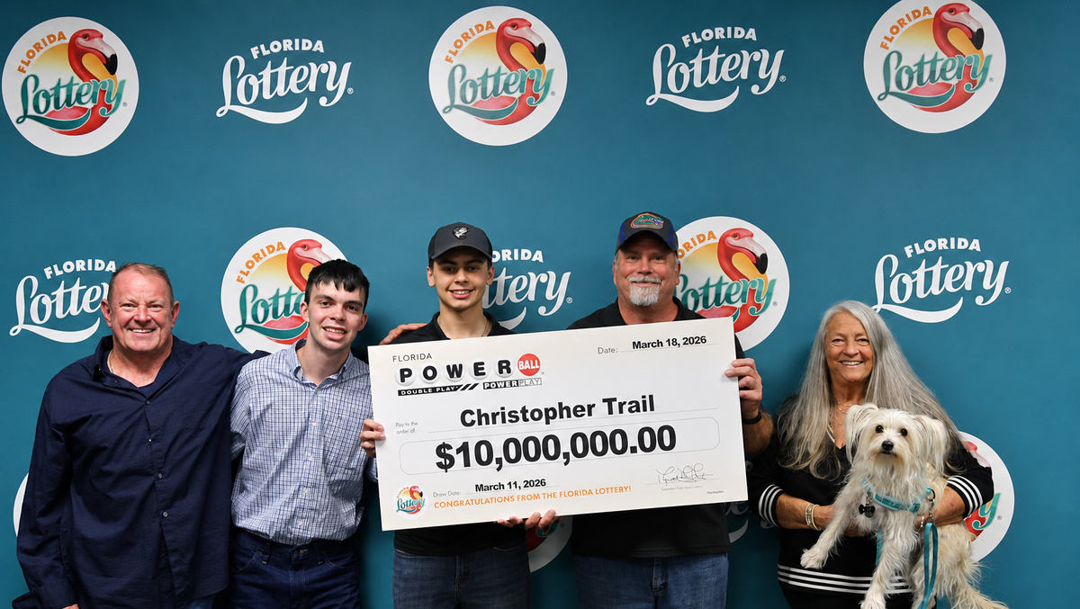 Florida man claims $10 million Powerball prize