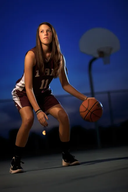Naples Daily News 2011-2012 Girl's Basketball Player of the Year Emily Lines of First Baptist Academy.