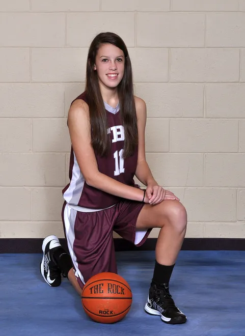 Emily Lines, the leader of First Baptist Academy's basketball team.