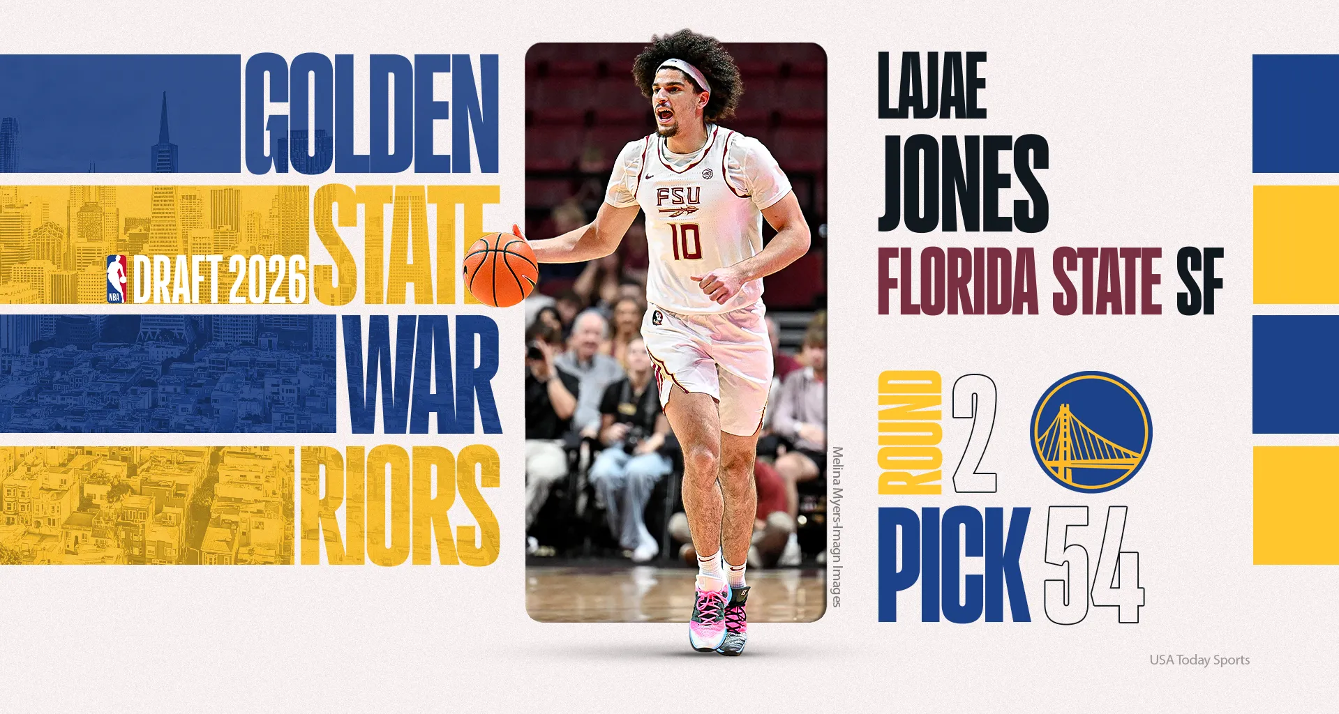 Warriors add Florida State's Lajae Jones in second round of 2026 NBA Draft