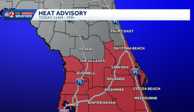 Central Florida heat index could reach 110° Thursday