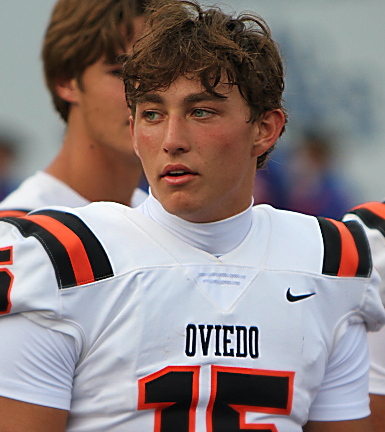 Oviedo quarterback Sebastian Galeano has committed to play college football at Ivy League Yale. (Chris Hays/Orlando Sentinel)