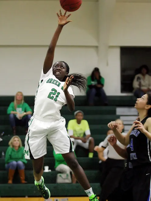 Fort Myers High School's Autumn Giles scores against Sebastian River in the Region 7A-3 quarterfinal Thursday at Fort Myers High School.