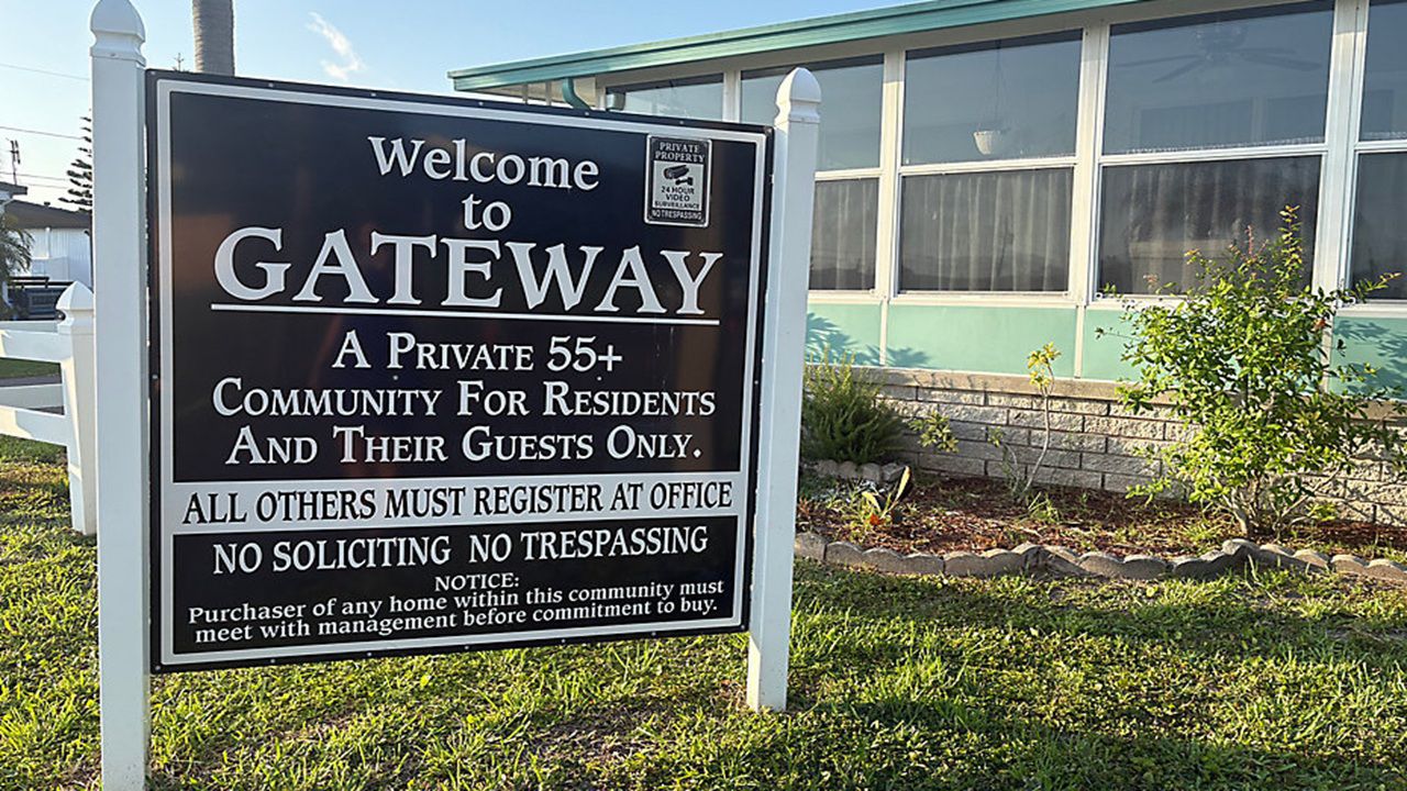 The Gateway Mobile Home park in Pinellas County was hit by flooding in the back-to-back hurricanes. (Spectrum News/Angie Angers)