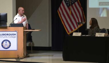 On Wednesday night, Rays CEO Ken Babby answered questions from the Drew Park community advisory committee. (Spectrum News image)