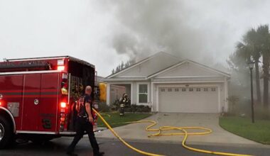 St. Johns County firefighters battle house fires amid afternoon storms