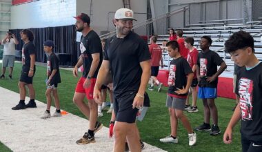 Bucs' Baker Mayfield is a kid again at his football camp
