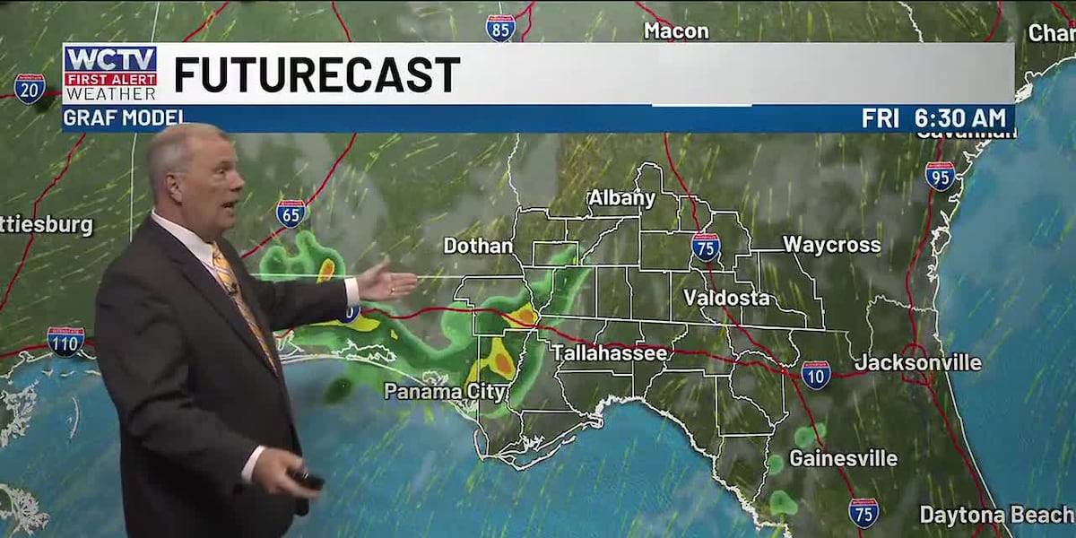 Rain chances return tomorrow for Tallahassee, the Big Bend and South Georgia