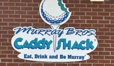 The Caddyshack logo on the side of the building.
