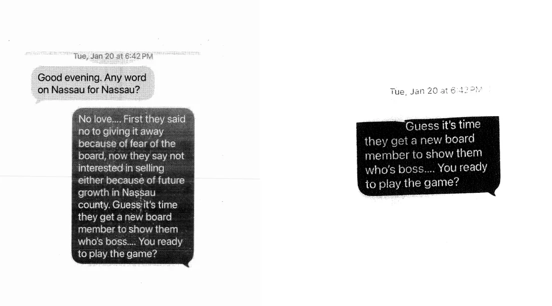 Carrico text screen shots show the side-by-side of the two versions