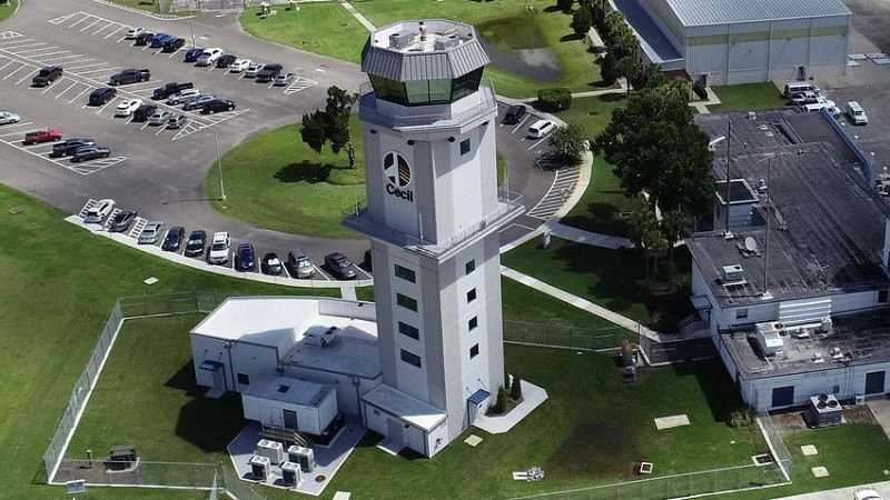 The control tower at Cecil Airport