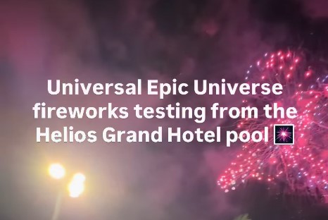 VIDEO: Testing for Epic Universe 'Celestial Goodnight' Fireworks Finale