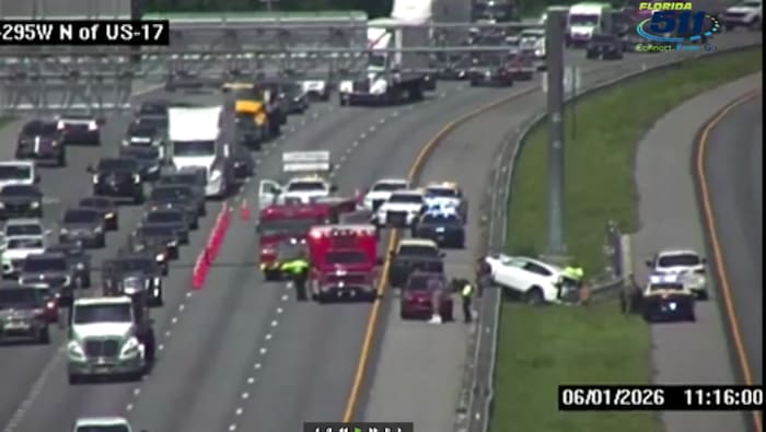 Lanes reopen after crash on I-295 North at US 17