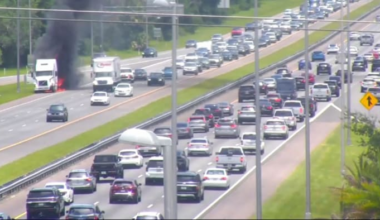 Lanes of I-4 westbound closed at Debary avenue