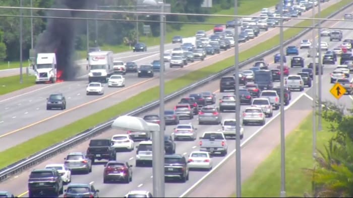 Lanes of I-4 westbound closed at Debary avenue