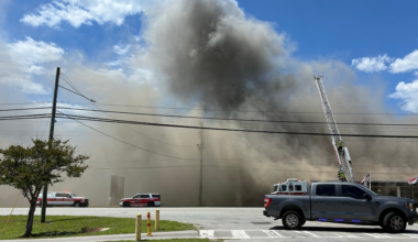 Warehouse fire shuts down major street in Jacksonville