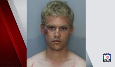 Police officers chase naked man after burglary in Miami Beach