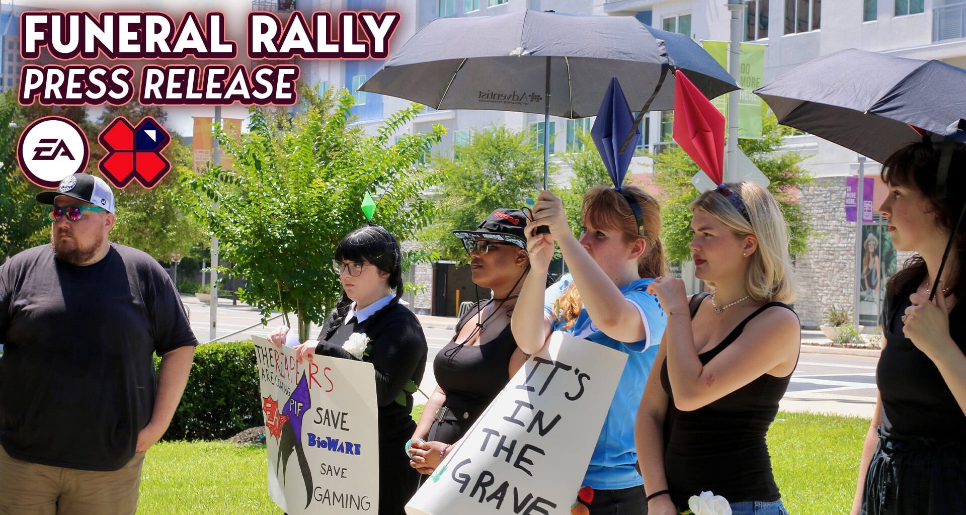 EA Funeral Buyout Protest Staged Outside of EA Orlando Office: Press Release and Photos