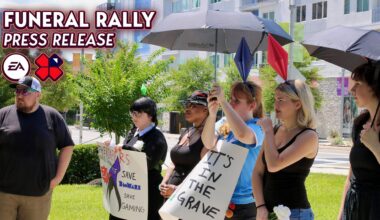 EA Funeral Buyout Protest Staged Outside of EA Orlando Office: Press Release and Photos